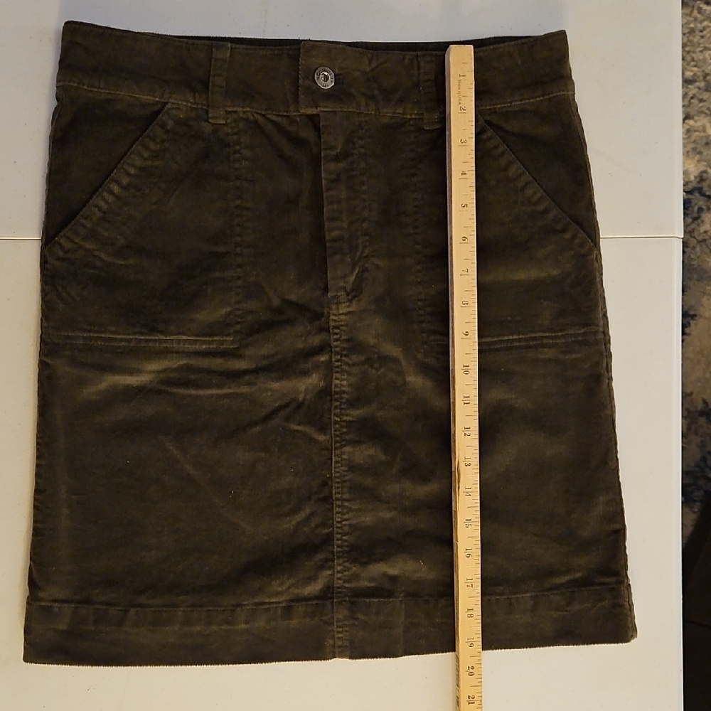 Carhartt Dark Green Corduroy Mini Skirt